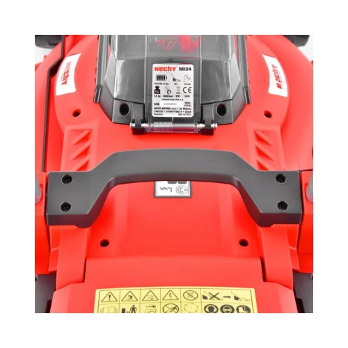 Masina de tuns iarba pe acumulatori HECHT 5034, latime de taiere 34 cm, cos colector 35 litri, 40V, fara acumulator si incarcator