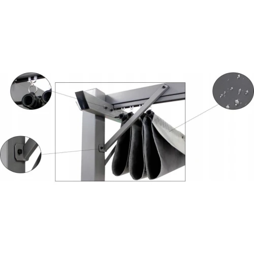 Pergola HECHT PERGOLA 4x3 m acoperis retractabil