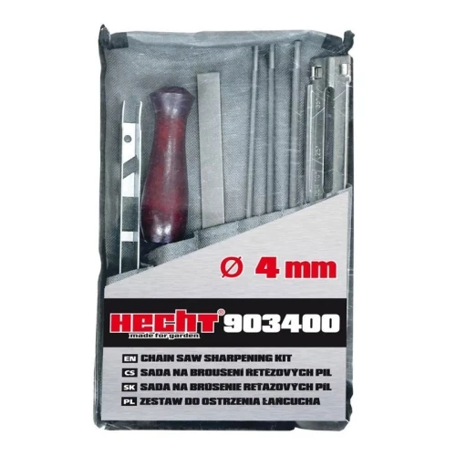 Kit pentru ascutire lant motofierastrau HECHT 903400, dimensiune pile 4 mm