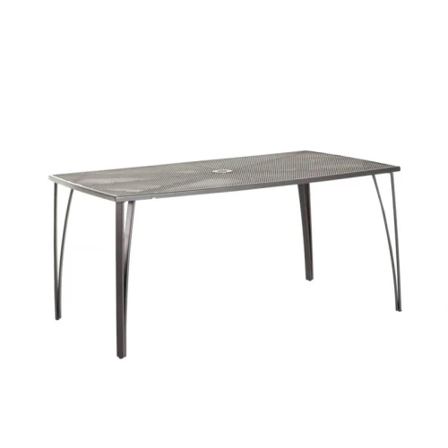 Masa metalica de gradina HECHT Navassa, forma dreptunghiulara, fixa, 153 x 96 x 73 cm, gri