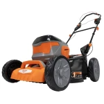 Masina de tuns gazon pe acumulator RURIS RXI RXRI4645Ae, latime taiere 460 mm, inaltime de lucru 25-80 mm, cu acumulator Li-Ion 20 V 5 Ah, incarcator