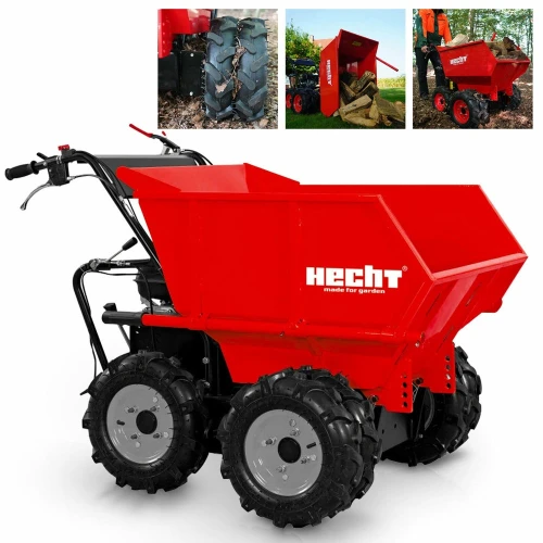 Transportor cu roti HECHT 2650, motor pe benzina, putere 6.5 CP, capacitate cilindrica 196 CC, capacitate incarcare 500 kg