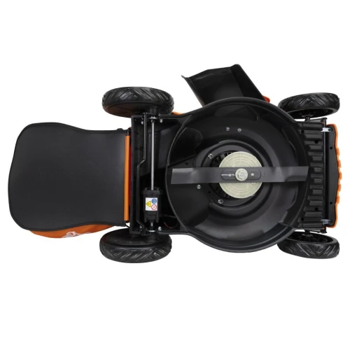 Masina de tuns gazon pe acumulator RURIS RXI RXRI4645Ae, latime taiere 460 mm, inaltime de lucru 25-80 mm, cu acumulator Li-Ion 20 V 5 Ah, incarcator