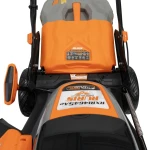 Masina de tuns gazon pe acumulator RURIS RXI RXRI4645Ae, latime taiere 460 mm, inaltime de lucru 25-80 mm, cu acumulator Li-Ion 20 V 5 Ah, incarcator