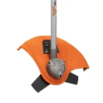 Motocoasa electrica pe acumulator RURIS RR 3845e, 200 Wh, diametru taiere cu fir 380 mm, cu cutit metalic 255 mm, fara acumulator, fara incarcator