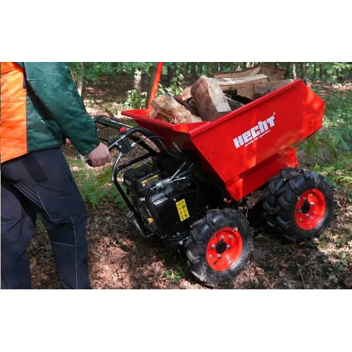 Transportor cu roti HECHT 2650, motor pe benzina, putere 6.5 CP, capacitate cilindrica 196 CC, capacitate incarcare 500 kg