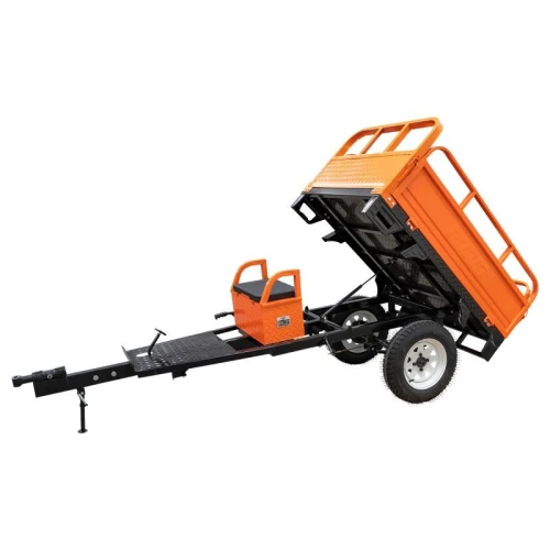 Remorca motocultor RURIS 551XL, capacitate incarcare 550 kg, basculare cu telescop