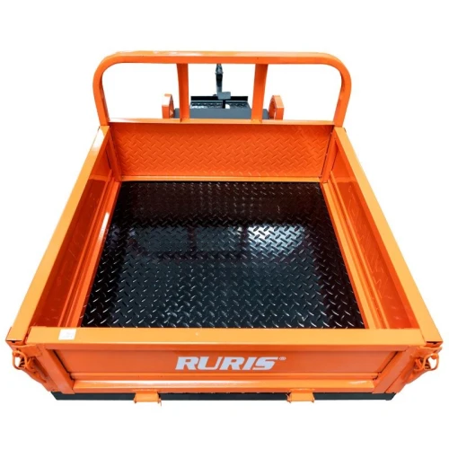 Remorca motocultor RURIS 451XL, capacitate incarcare 450 kg, basculare cu telescop