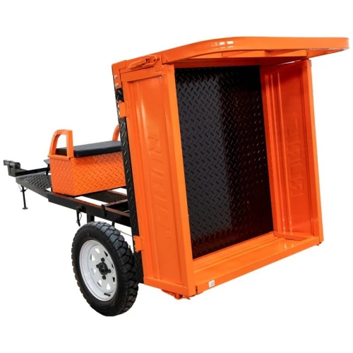 Remorca motocultor RURIS 451XL, capacitate incarcare 450 kg, basculare cu telescop