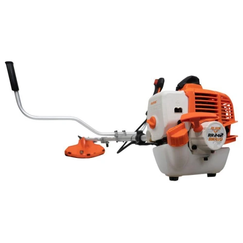 Motocoasa de umar RURIS RR 242 Bravo 242rr2022, motor Khumma 2 timpi, 24 CC, 1 CP, diametru taiere 255 mm, ham, autocut, cutit 2 dinti, cutit 3 dinti