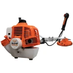 Motocoasa de umar RURIS RR 242 Bravo 242rr2022, motor Khumma 2 timpi, 24 CC, 1 CP, diametru taiere 255 mm, ham, autocut, cutit 2 dinti, cutit 3 dinti