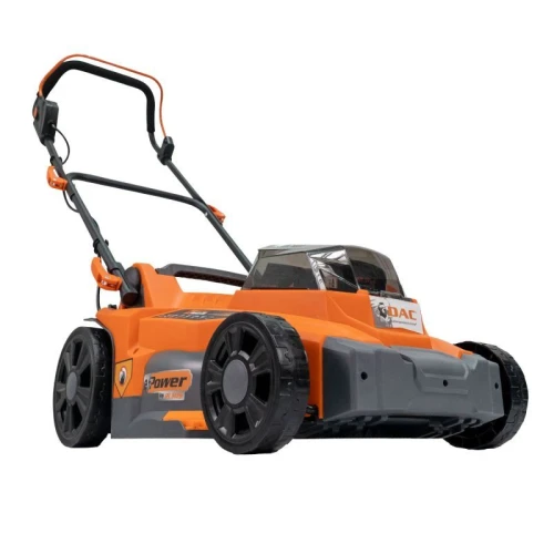 Masina de tuns gazon pe acumulator RURIS DAC 3744e, latime taiere 370 mm, inaltime de lucru 25-75 mm, cu acumulator Li-Ion 2 x 20 V 4 Ah, incarcator