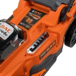 Masina de tuns gazon pe acumulator RURIS DAC 3744e, latime taiere 370 mm, inaltime de lucru 25-75 mm, cu acumulator Li-Ion 2 x 20 V 4 Ah, incarcator