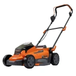 Masina de tuns gazon pe acumulator RURIS DAC 3324e, latime taiere 330 mm, inaltime de lucru 25-75 mm, cu acumulator Li-Ion 20 V 4 Ah, incarcator