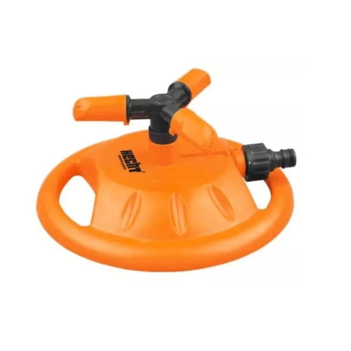 Aspersor oscilant HECHT 08601, presiune 4 bar, acoperire 12.4 mp, material plastic, culoare negru/portocaliu