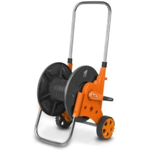 Carucior cu tambur Hecht 08623 pentru furtun de gradina max 50 m racord 1 2 inch