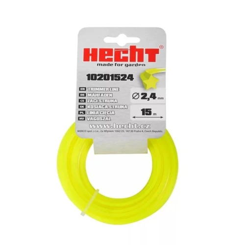 Fir pentru trimmer HECHT 10201524, profil stea, diametru 2.4 mm, lungime 15 m