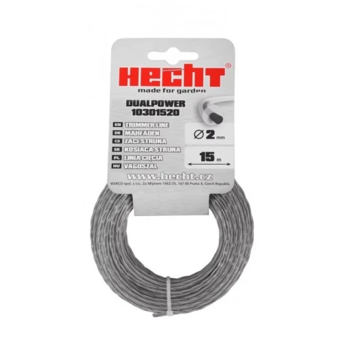 Fir pentru trimmer HECHT 10301520, profil rotund, diametru 2 mm, lungime 15 m, cu insertie metalica