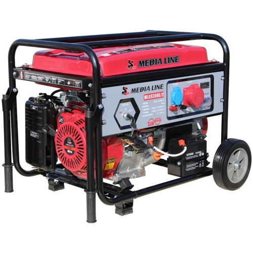 Generator de curent MLG 9300E/2, 230V/400V, 10kVA 17CP benzina Pornire Electrica
