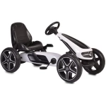Kart cu pedale pentru copii HECHT Mercedes Benz, varsta copii 3-7 ani, 108.5 x 61 x 62 cm, roti 30 cm, greutate maxima suportata 25 kg, alb/negru