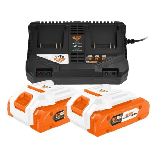 Kit 2 acumulatori + incarcator dublu RURIS Alfa UP 4444e 20 V