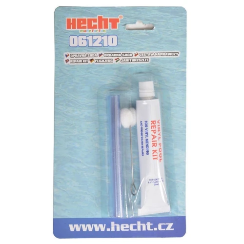 Kit pentru repararea psicinei HECHT 061210, adeziv, petice, accesorii