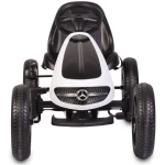 Kart cu pedale pentru copii HECHT Mercedes Benz, varsta copii 3-7 ani, 108.5 x 61 x 62 cm, roti 30 cm, greutate maxima suportata 25 kg, alb/negru
