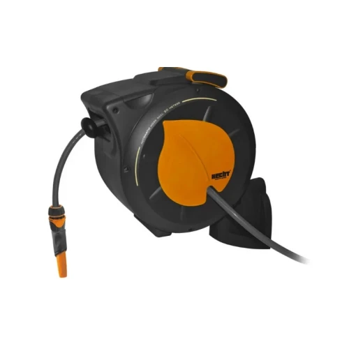 Tambur automat pentru furtun, 1/2", HECHT 08666, suruburi pentru fixare pe perete