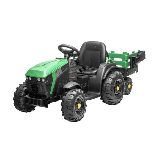 Tractor cu remorca HECHT 50925 Green, cu acumulator 12 V / 10 Ah / 45 W, viteza 5-7 km/h, rosu, varsta recomandata 3-8 ani