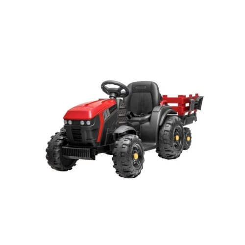 Tractor cu remorca HECHT 50925 Red, cu acumulator 12 V / 10 Ah / 45 W, viteza 5-7 km/h, rosu, varsta recomandata 3-8 ani