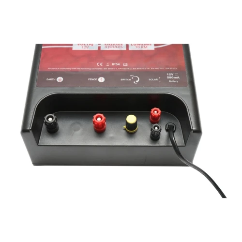 Aparat generator impulsuri DC 12V, 4 Joule, 70km pentru gard electric Breckner Germany