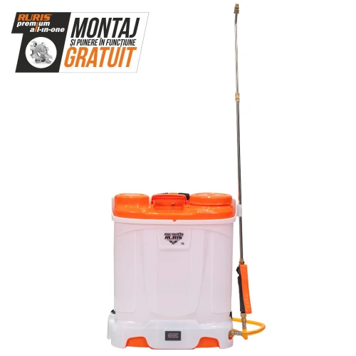 Pulverizator Electric Ruris RSE1900 S Volum 18L Lance Telescopica Alb/Portocaliu