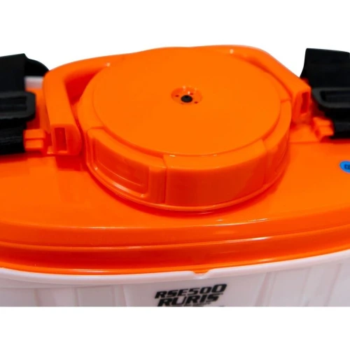 Pulverizator Electric Ruris RSE 500 Volum 5L Baterie Reincarcabila 1.3Ah 12V Alb/Portocaliu