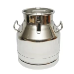 Bidon de inox pentru lapte cu capac 20L aparat de muls vaci Breckner Germany