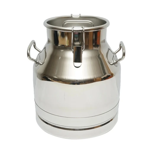 Bidon de inox pentru lapte cu capac 20L aparat de muls vaci Breckner Germany