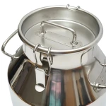 Bidon de inox pentru lapte cu capac 20L aparat de muls vaci Breckner Germany