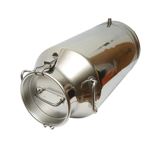 Bidon de inox pentru lapte cu capac 50L cu robinet aparat de muls vaci Breckner Germany