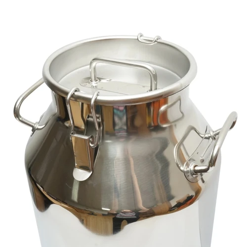 Bidon de inox pentru lapte cu capac 50L cu robinet aparat de muls vaci Breckner Germany