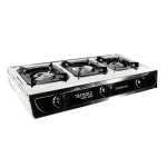 Mini aragaz portabil, Detoolz, 8.4kW, 3 ochiuri, Piezo