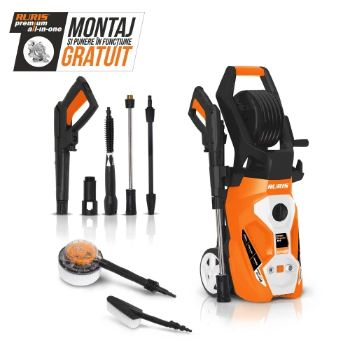 Aparat de spalat cu presiune RURIS CleanPowerJet1700, 2200 W, 450 l/h, 170 bar, accesorii incluse