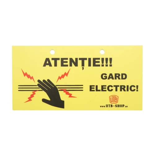 Placuta avertizare pentru gard electric 100x200mm