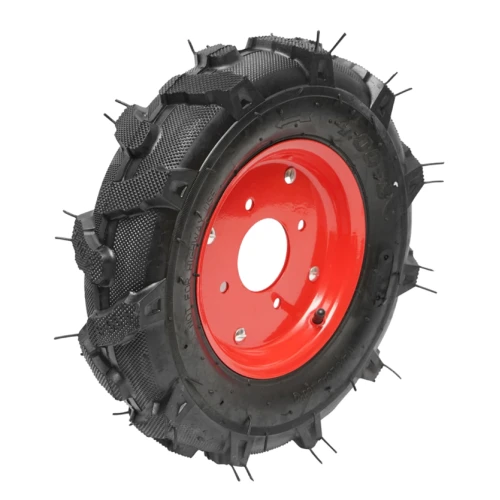 Roata completa 400/8 R1 4PR crampon cu janta rosie