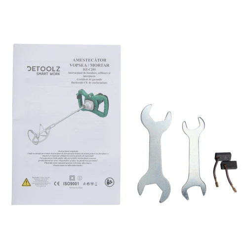 Amestecator de tip mixer Detoolz DZ-C205, vopsea/mortar/ glet, 1300W, Paleta120mm, 2 viteze