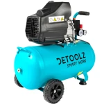 Compresor Detoolz 50L cu ulei, 1680 W, debit 206L/min, 8 bar, 2 prize de aer