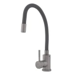 Baterie bucătărie SUS 304 cu pipă flexibilă gri VITAL FLOW FB-011 Ref Grey 