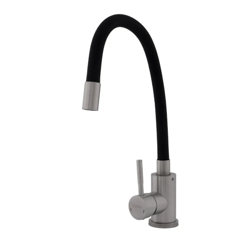 Baterie bucătărie SUS 304 cu pipă flexibilă neagră VITAL FLOW  FB-011 Ref Black – 