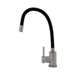 Baterie bucătărie SUS 304 cu pipă flexibilă neagră VITAL FLOW  FB-011 Ref Black – 