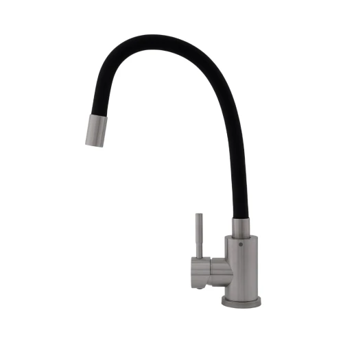 Baterie bucătărie SUS 304 cu pipă flexibilă neagră VITAL FLOW  FB-011 Ref Black – 