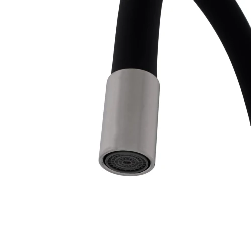 Baterie bucătărie SUS 304 cu pipă flexibilă neagră VITAL FLOW  FB-011 Ref Black – 