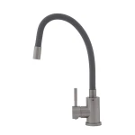 Baterie bucătărie SUS 304 cu pipă flexibilă gri VITAL FLOW FB-011 Ref Grey 
